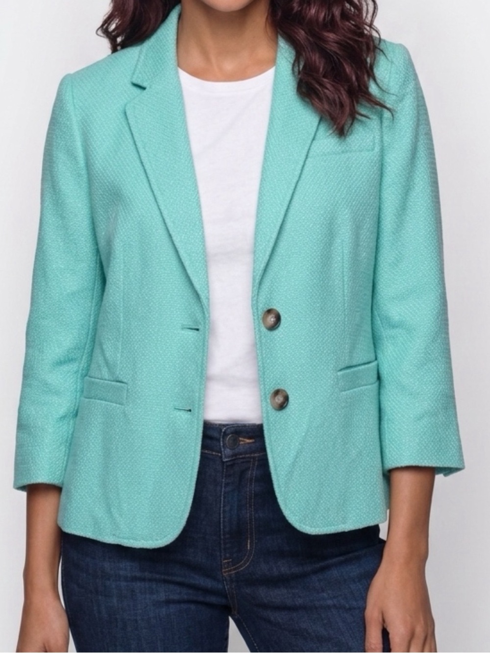 Banana Republic Mint-Turquoise Tailored Blazer